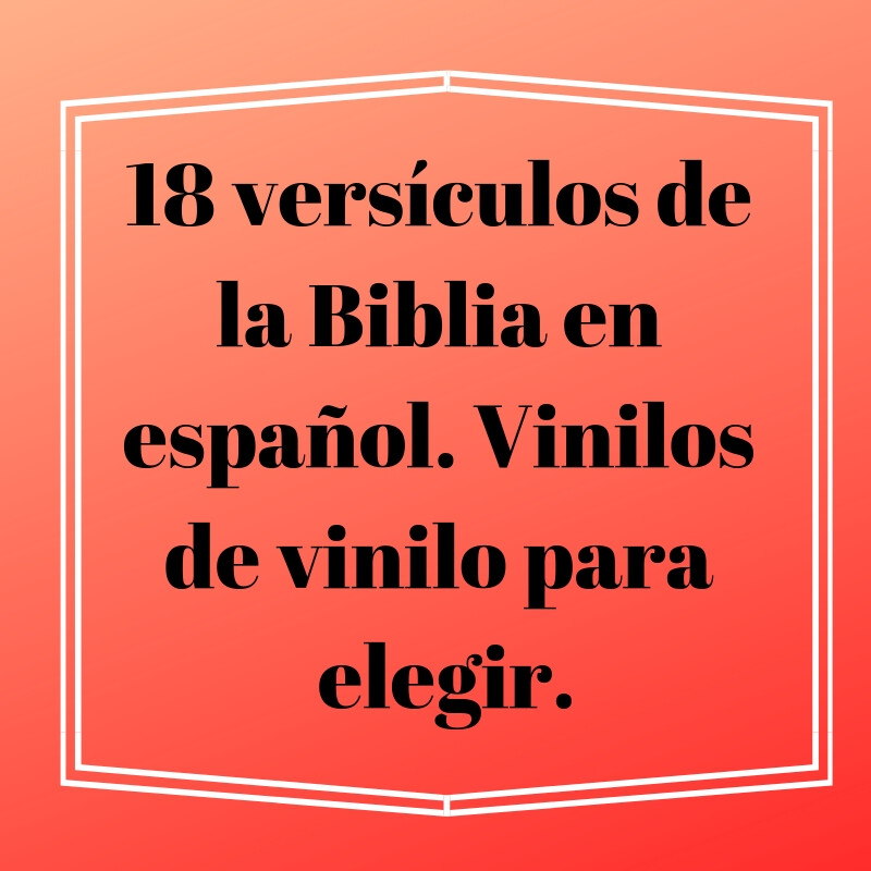 17 calcomanías de vinilo en español con versículos de la Biblia, arte