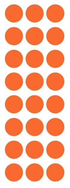 1" Orange Round Label Dots Stickers Color Coding Inventory 1 Inch Dot