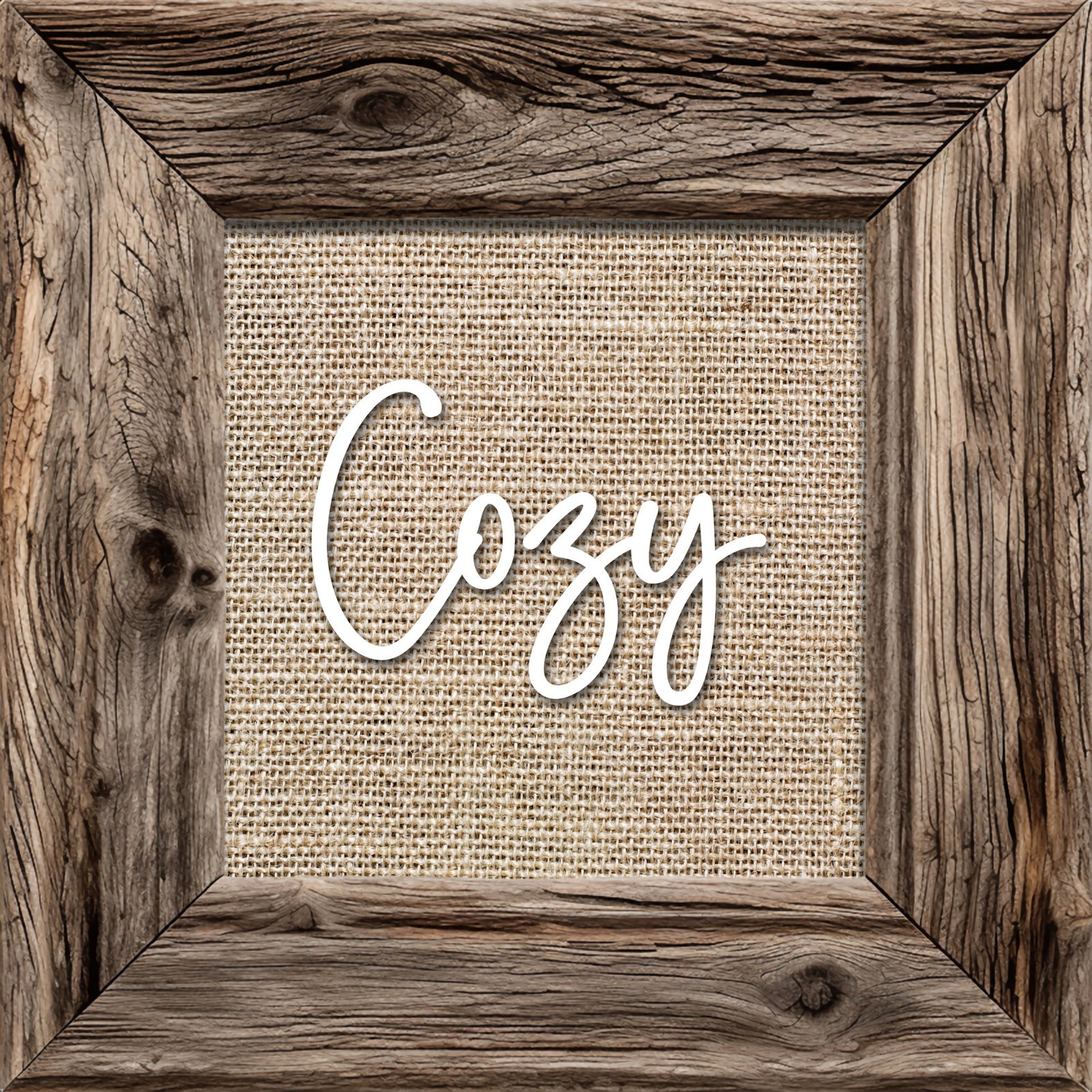3D Illusion Peel & Stick Wall Art Decals – Set of 2 Large Rustic Frame Art