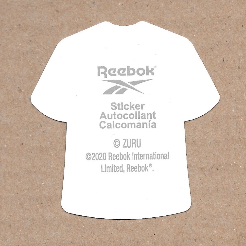 Reebok White T-Shirt – Heavy Paper Sticker 2.5" x 2.5"