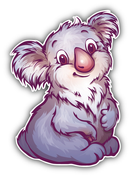 Watercolor Koala Car Bumper Sticker Decal