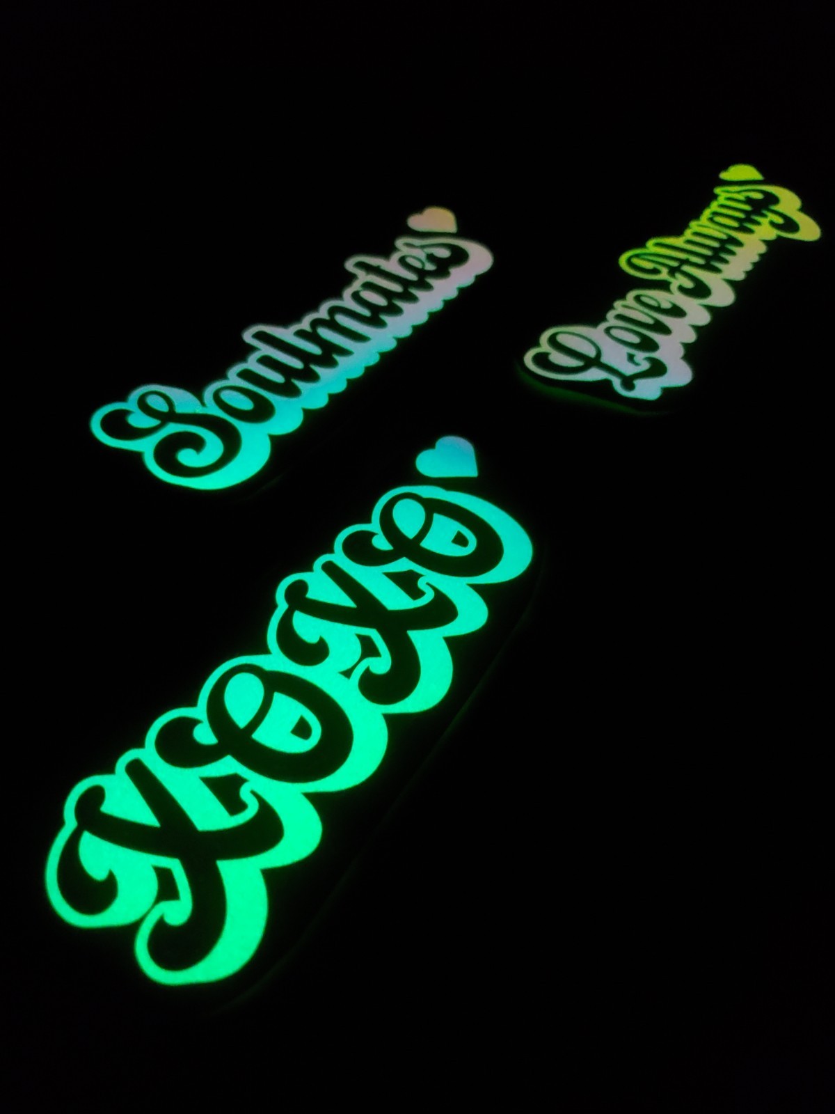 Glow In The Dark Vinyl Decals Lovely Quotes Decor Medium Size Lit Studios New