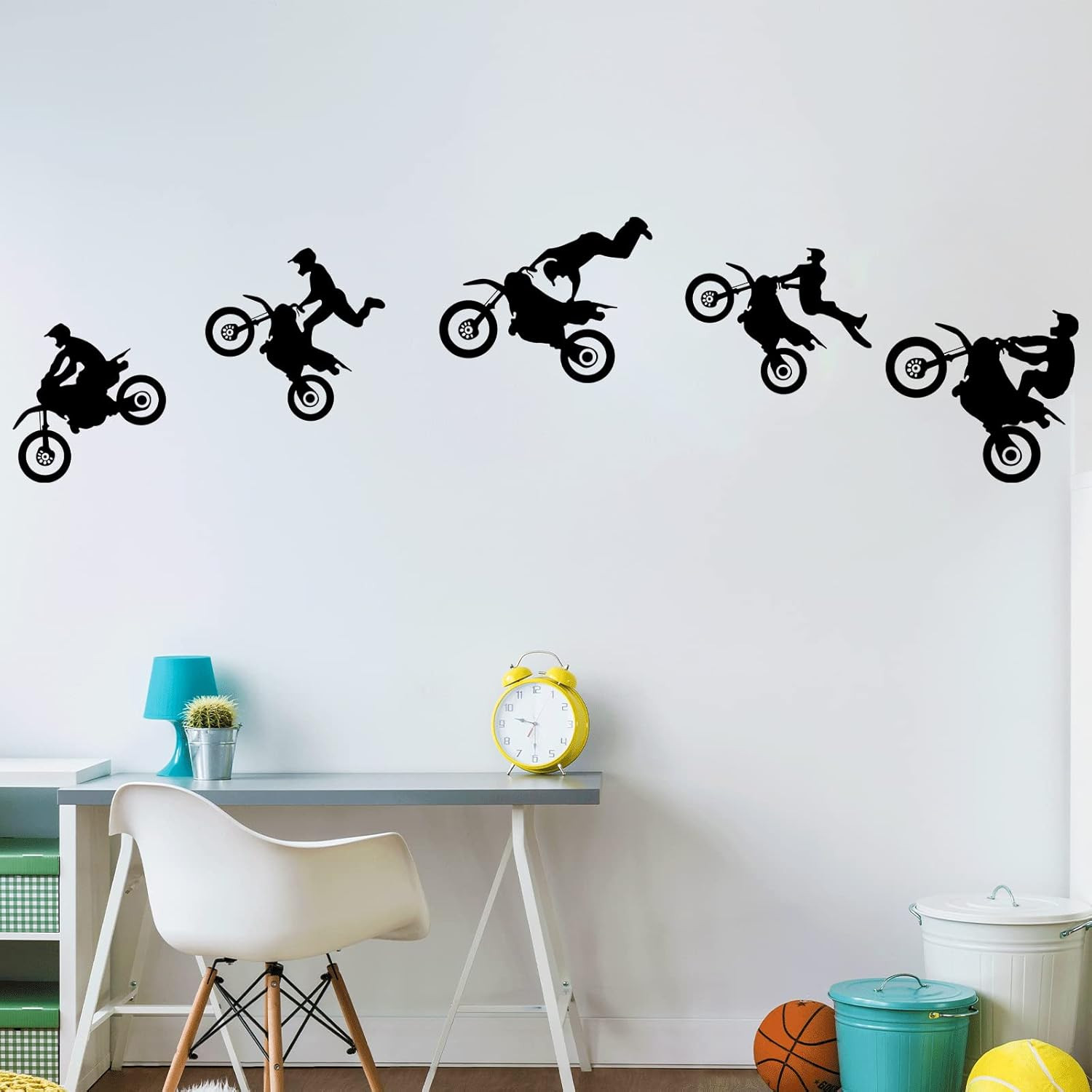 Motocross Dirt Bike Wall Decal Sticker for Boys Room Bedroom Living Room Decor