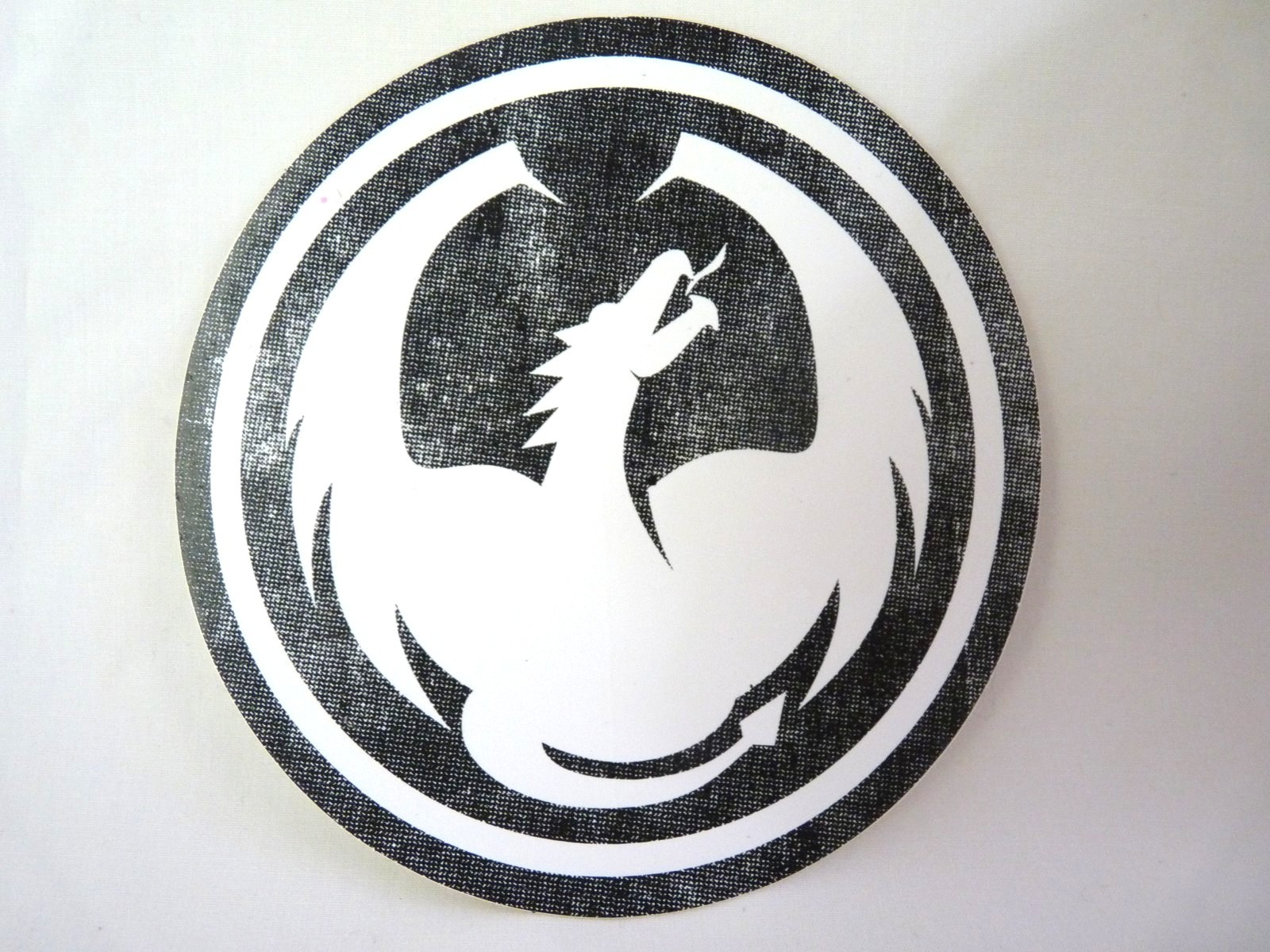 DRAGON ALLIANCE STREET DRAGON DECALS STICKERS 4.25" ROUND BLACK OR WHITE