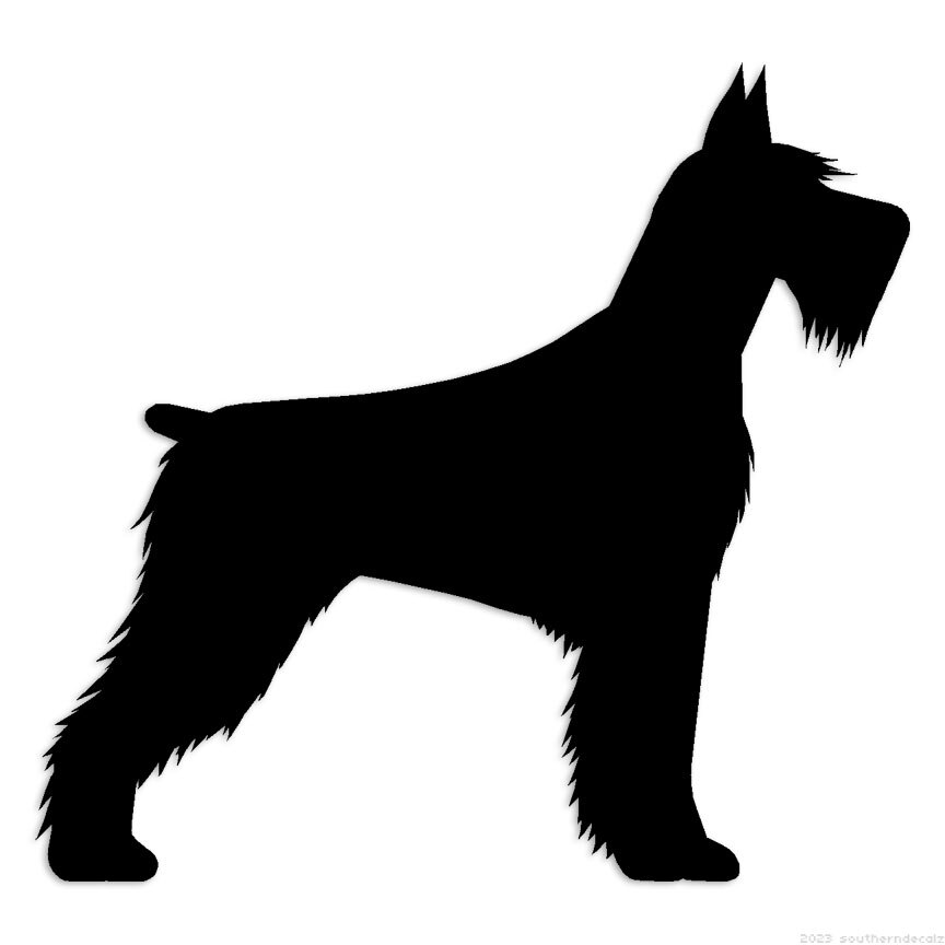 Standard Schnauzer – Decal Sticker – Multiple Colors & Sizes – ebn6579