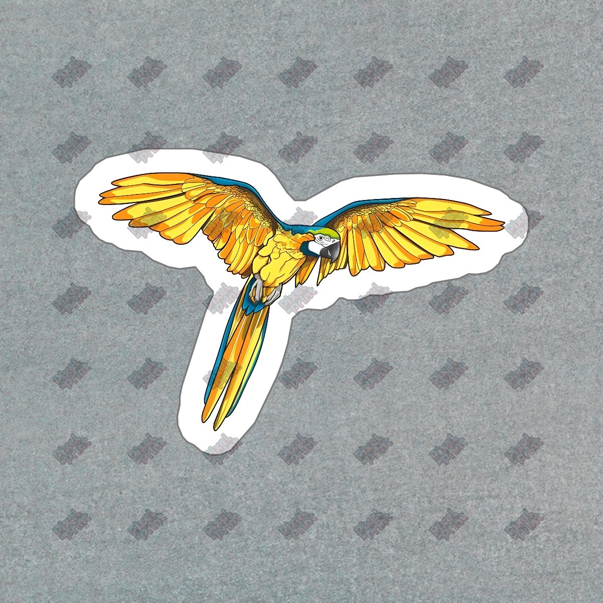 Vibrant Macaw Parrot Vinyl Sticker Colorful Bird Decal for Laptops, #305147