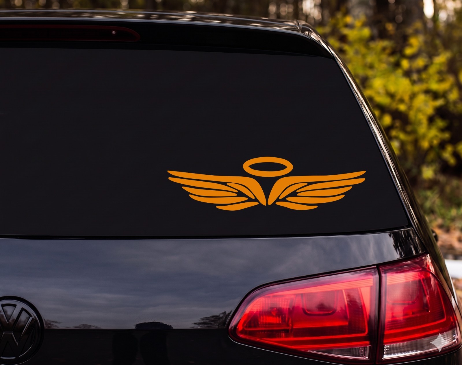 Angel Wings Halo Die Cut Vinyl Decal Custom Car Laptop | Memorial Gift