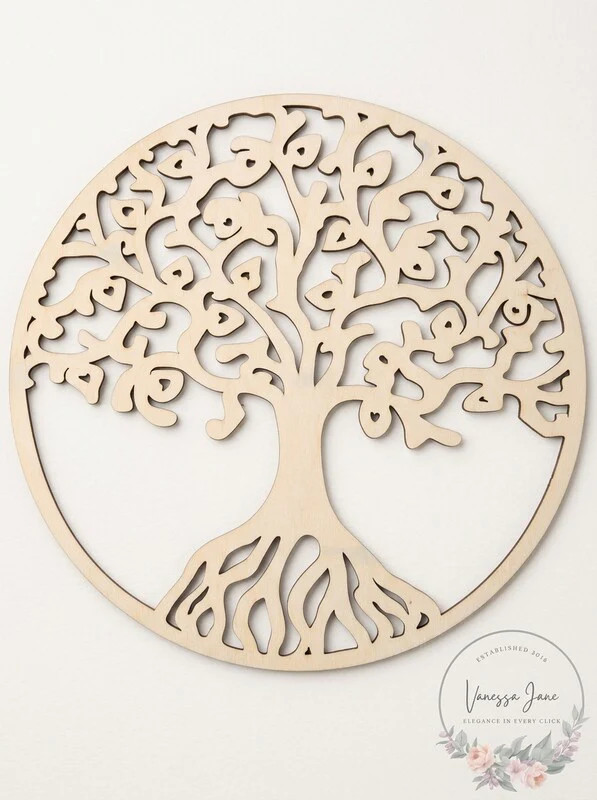 Simurg Round Tree of Life Wooden Wall Art Wall Hanging Decor Art Home Decoration