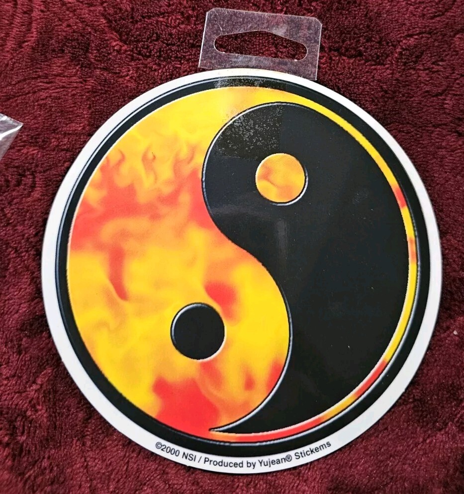 Flame Yin Yang Decal Sticker