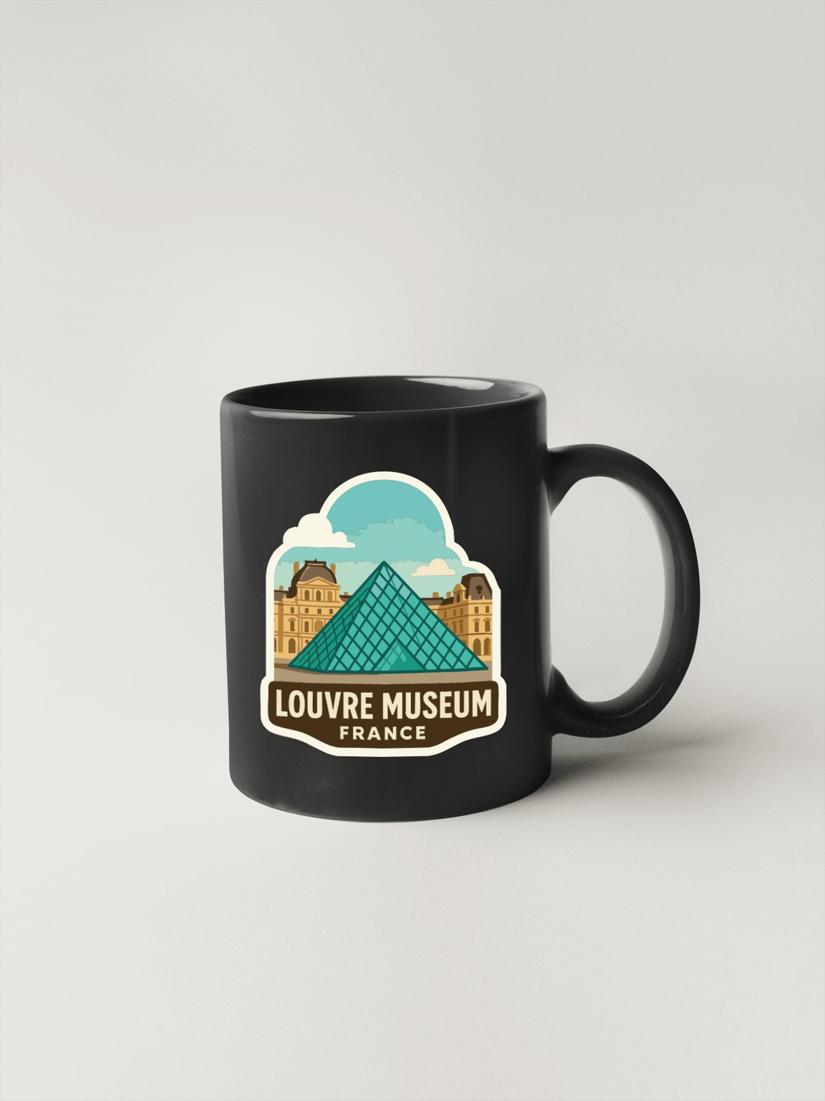 Louvre Museum France Sticker Decal Vinyl Die-Cut Symbolic Landmark Design