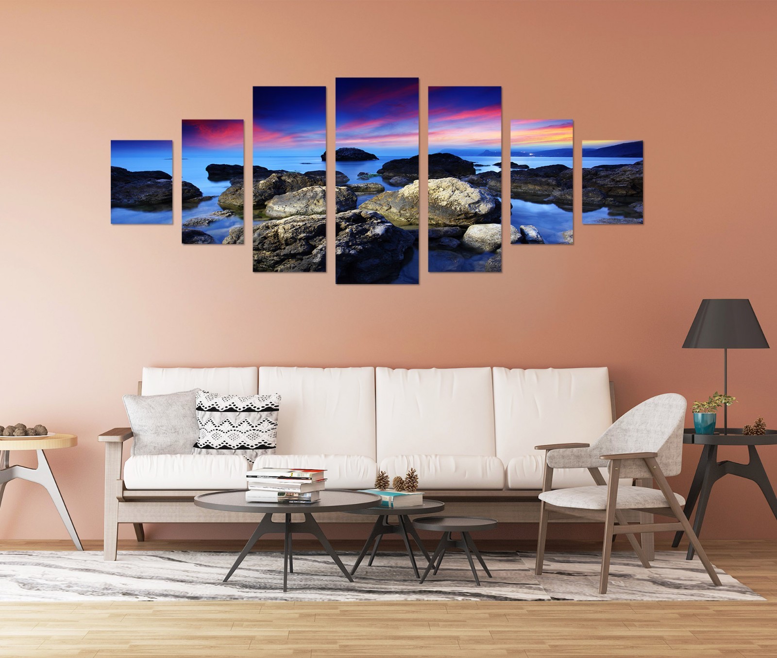 3D Sky Blue Rocks 82 Unframed Print Wall Paper Decal Wall Deco Indoor AJ Jenny