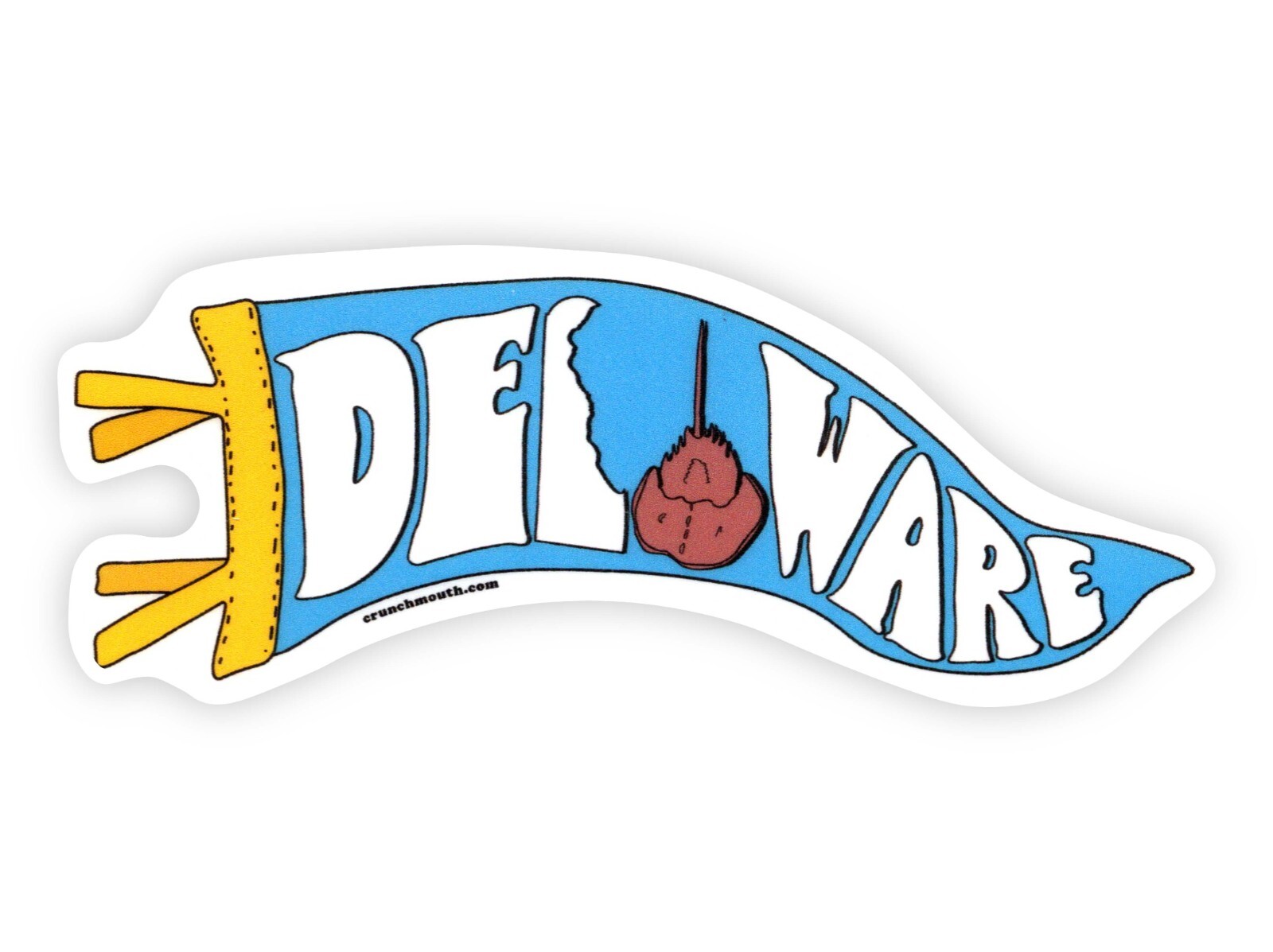 DELAWARE STATE PENNANT BANNER STICKER TRAVEL DECAL
