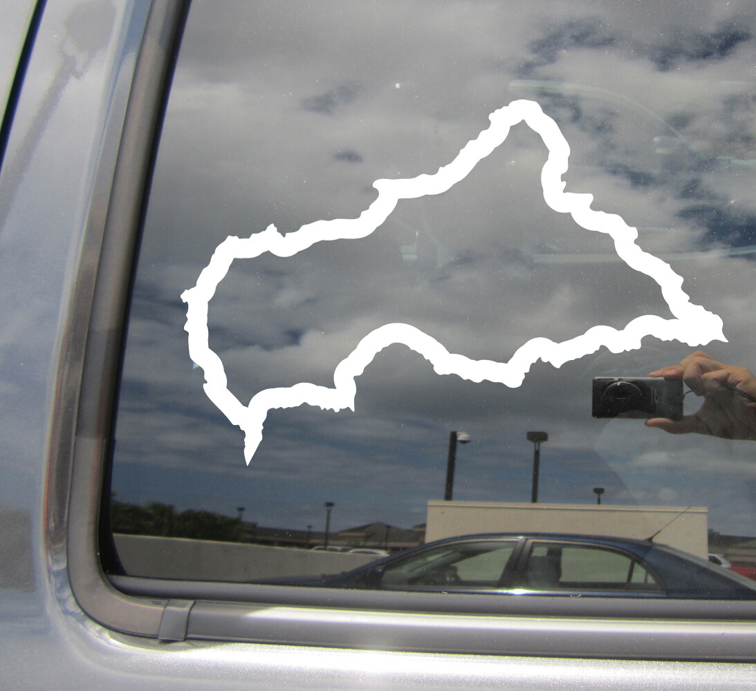 Central African Republic Country Outline Car Window Vinyl Decal Sticker 07145