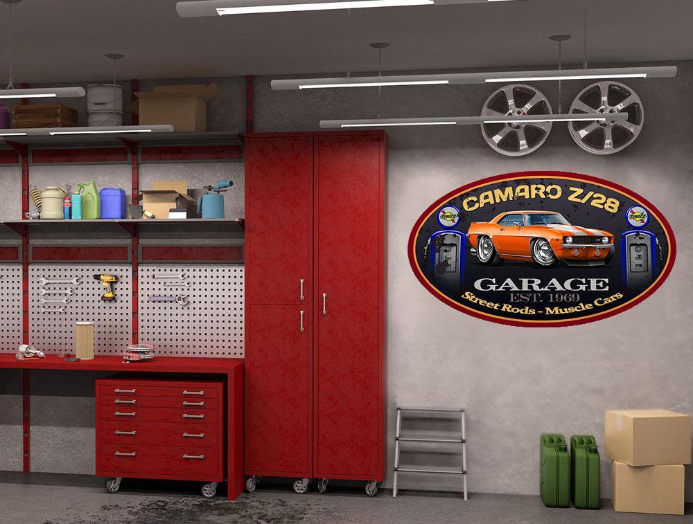 1969 Chevy Camaro Z/28 Classic Garage Sign Wall Art Graphic Sticker