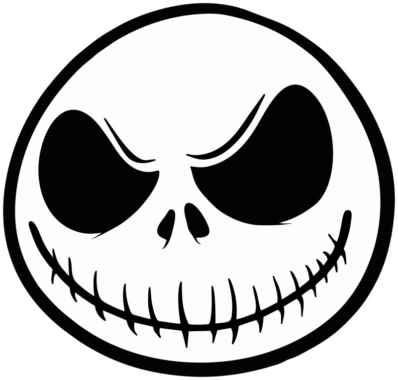 Jack – Nightmare Before Christmas Jack Skellington – Indoor Black Vinyl Decal