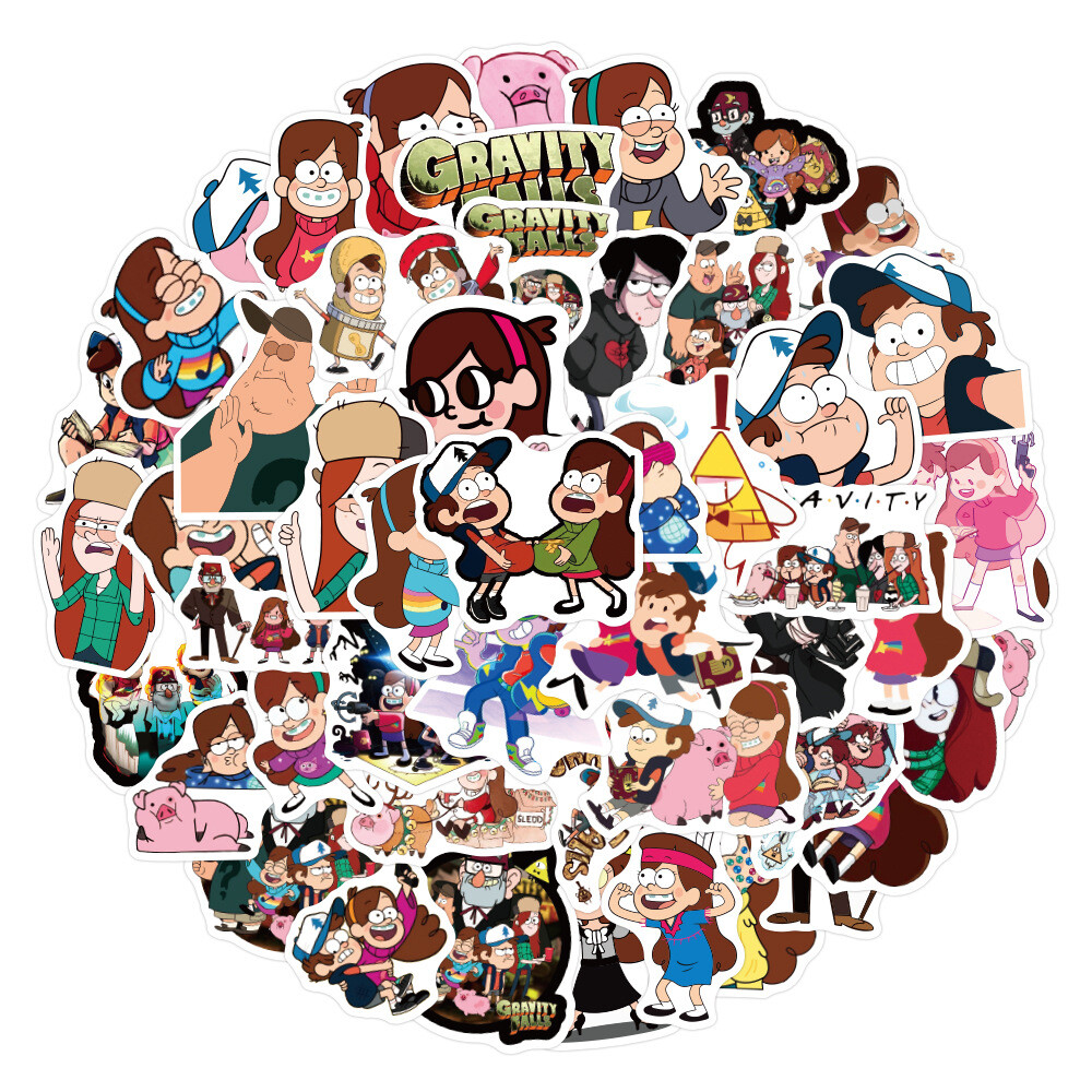 100Pcs Gravity Falls Sticker Teens Girls Scrapbooking Water Bottles Waterproof