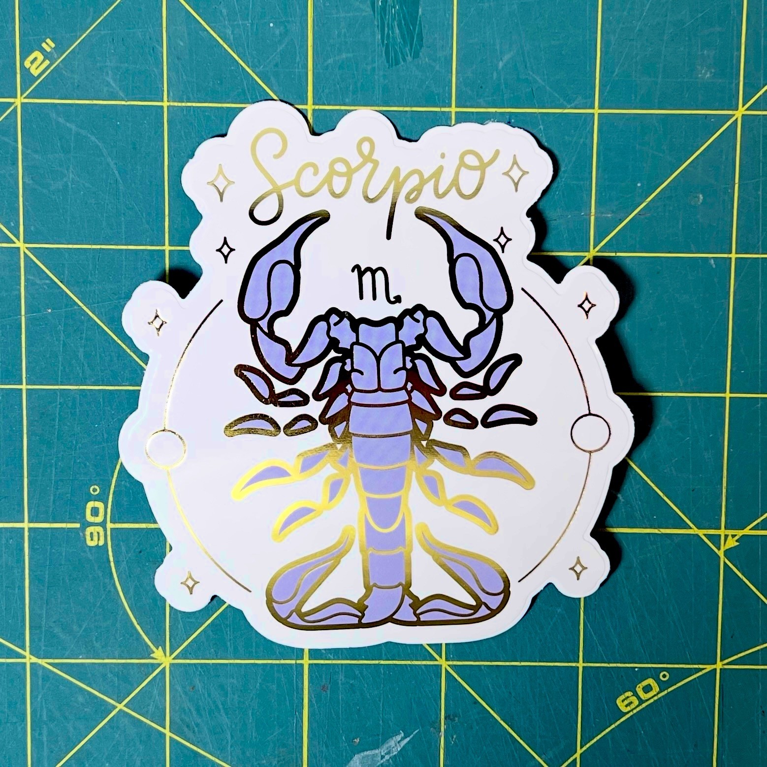 Scorpio Vinyl Diecut Sticker UV Fade Resistant Dishwasher Safe 3.5” X 3.5”