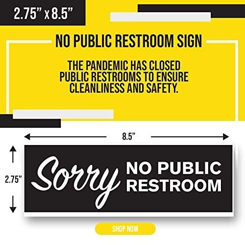 Efficient Workplace Communication Signs – Easy Install No Public Restroom Decals