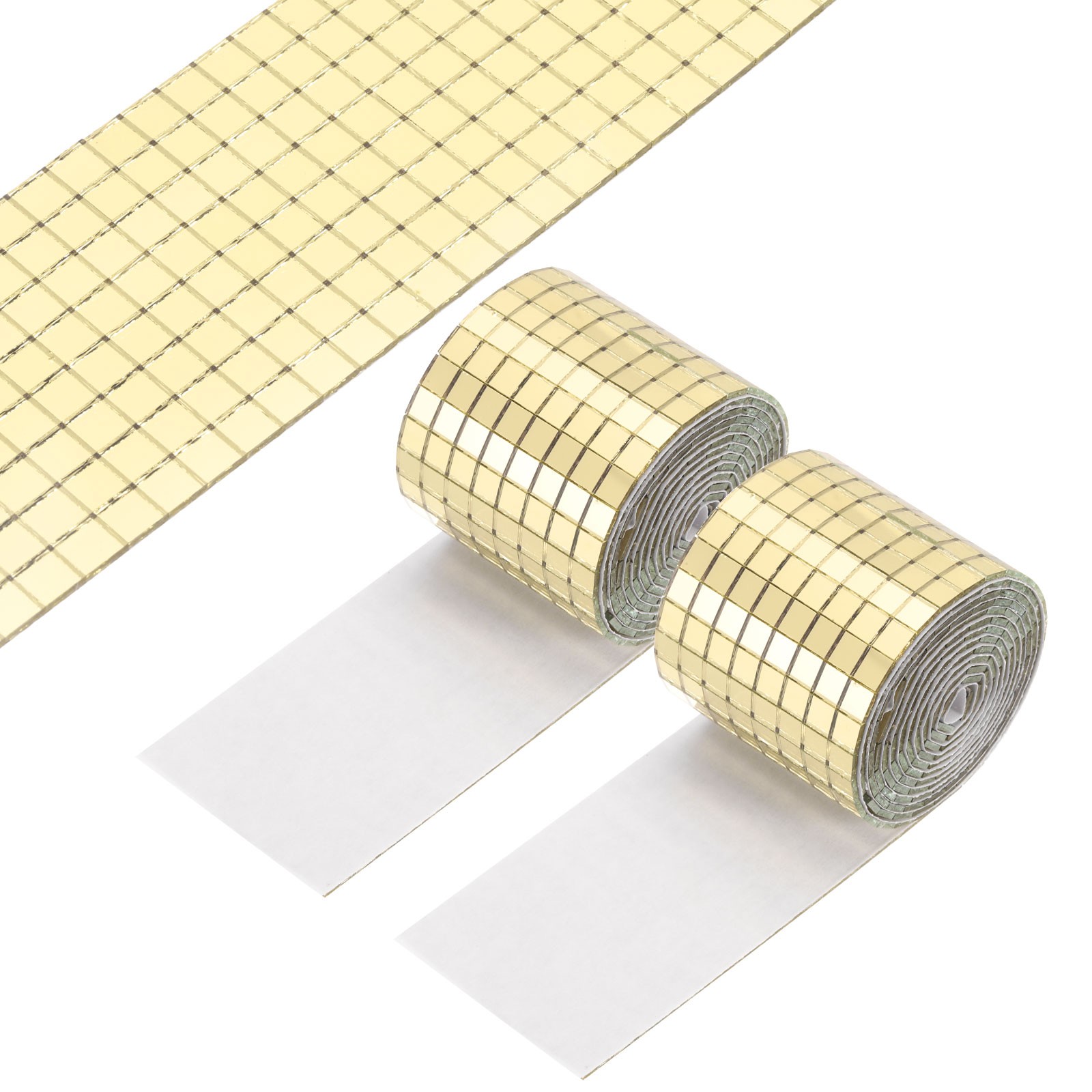 5x5mm Self Adhesive Mirrors Mosaic Tiles, 3200 Pcs Mosaic Sticker, Gold Tone