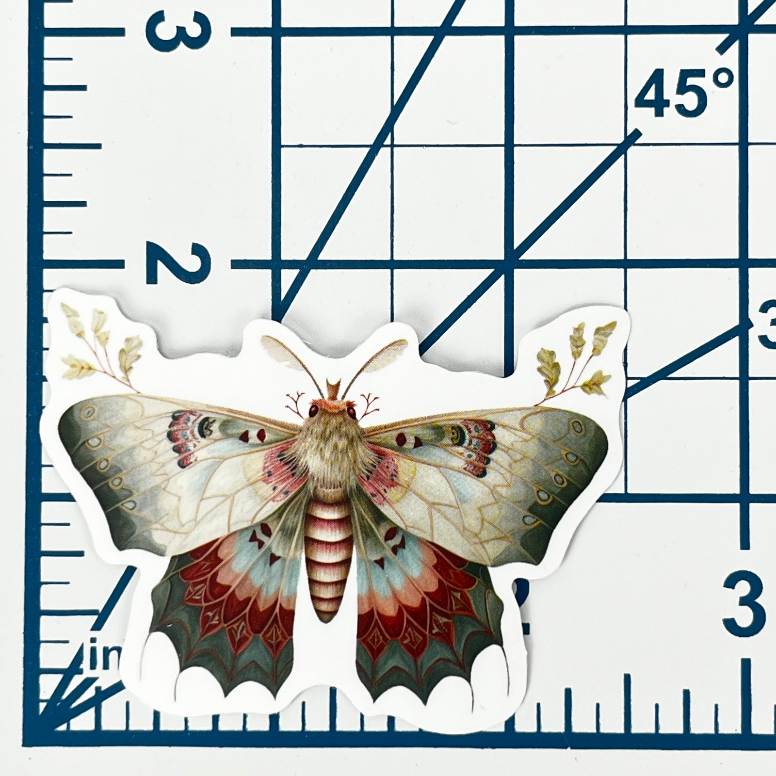 Pastel Botanical Moth Vinyl Sticker Vintage Butterfly Insect Journal Laptop
