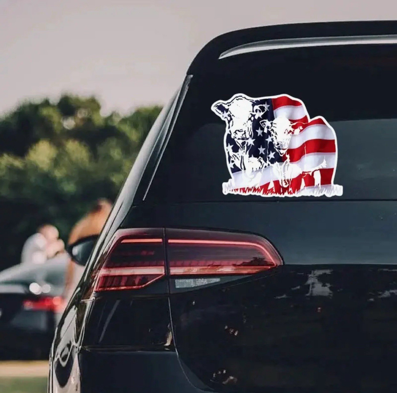 BEEF FARMER RANCH US FLAG 6” Inch Cow Bull Calf Cattle Steer Vinyl Decal Sticker