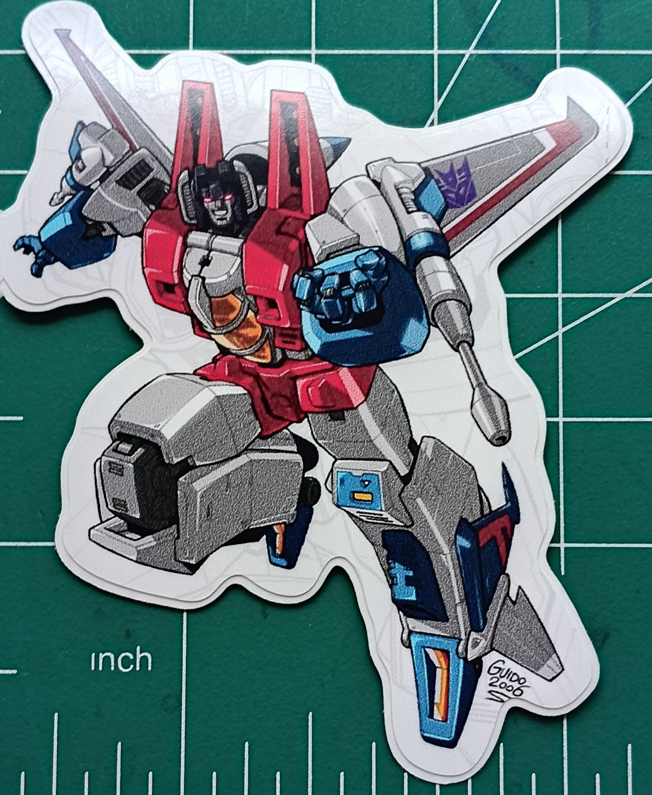 TRANSFORMERS STARSCREAM VYNIL STICKER