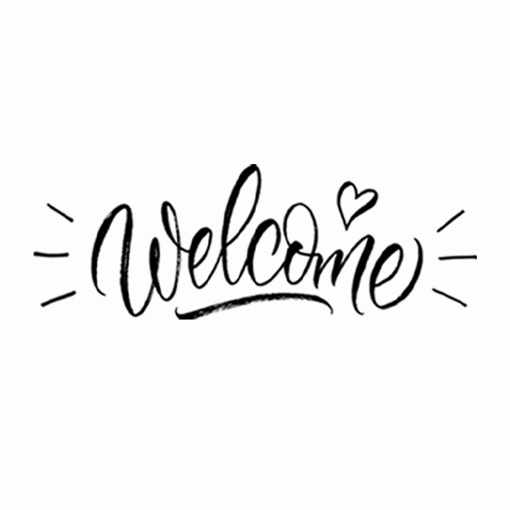 Walls with Style Decorative Vinyl Lettering Welcome Sign for Entryways