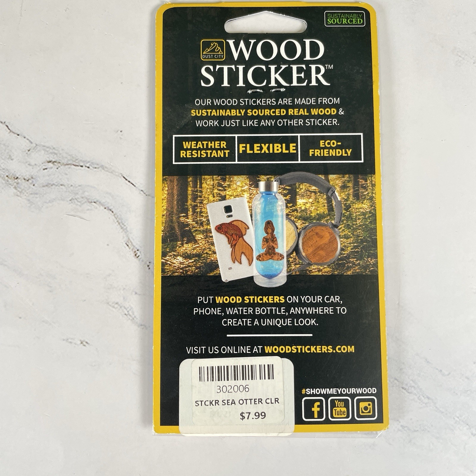 NWT Dust City Wooden Sticker Monterey Bay Aquarium Sea Otter Sea Life California