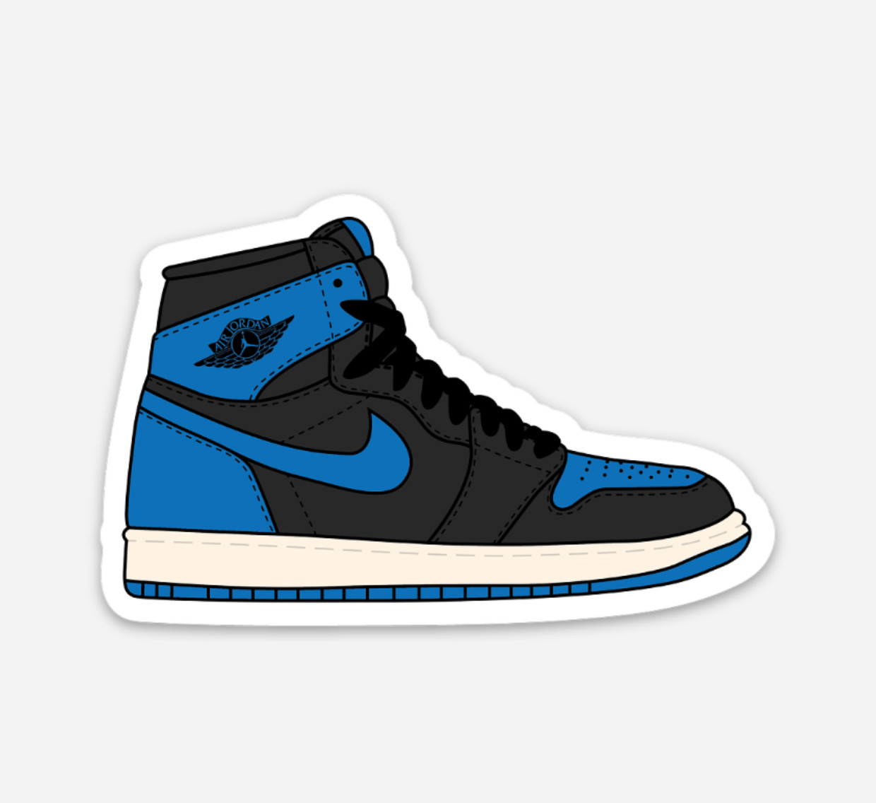 3" Jordan 1 Sticker Sneakers Nike Decal Matte Finish Chicago Bred Mocha Royal