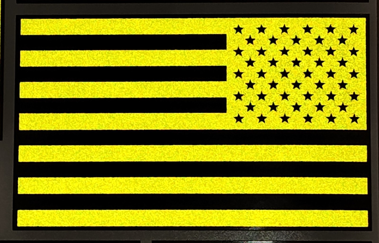 REFLECTIVE Fluorescent reversed AMERICAN FLAG Car DECAL fire EMS Multiple Sizes
