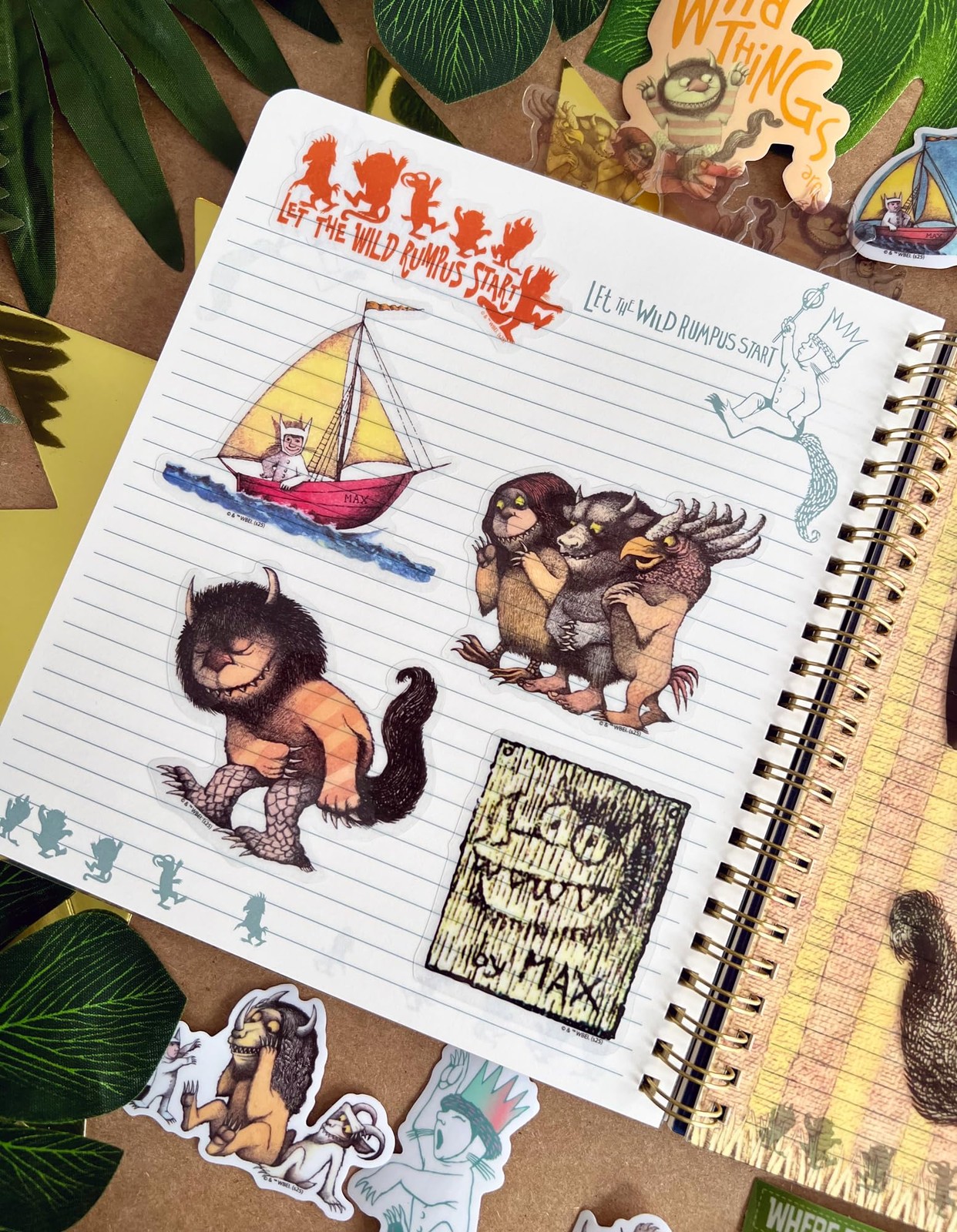 Conquest Journals Where The Wild Things are Clear Vinyl Decal Multi-colored
