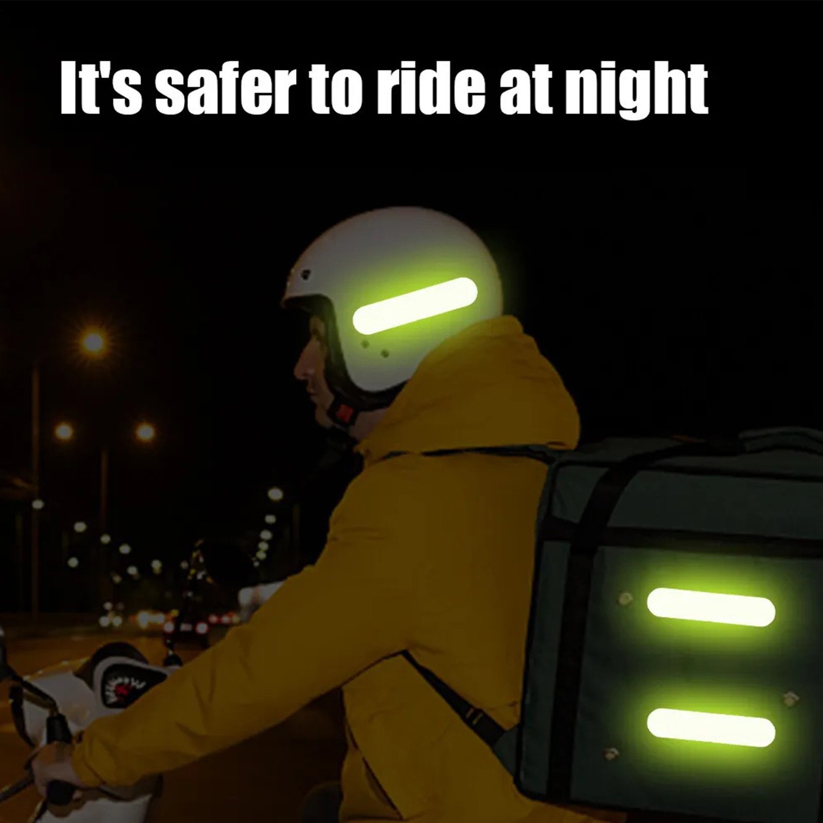 10x Motorcycle Helmet Reflective Stickers Reflective Tape Decal For Helmets Bike