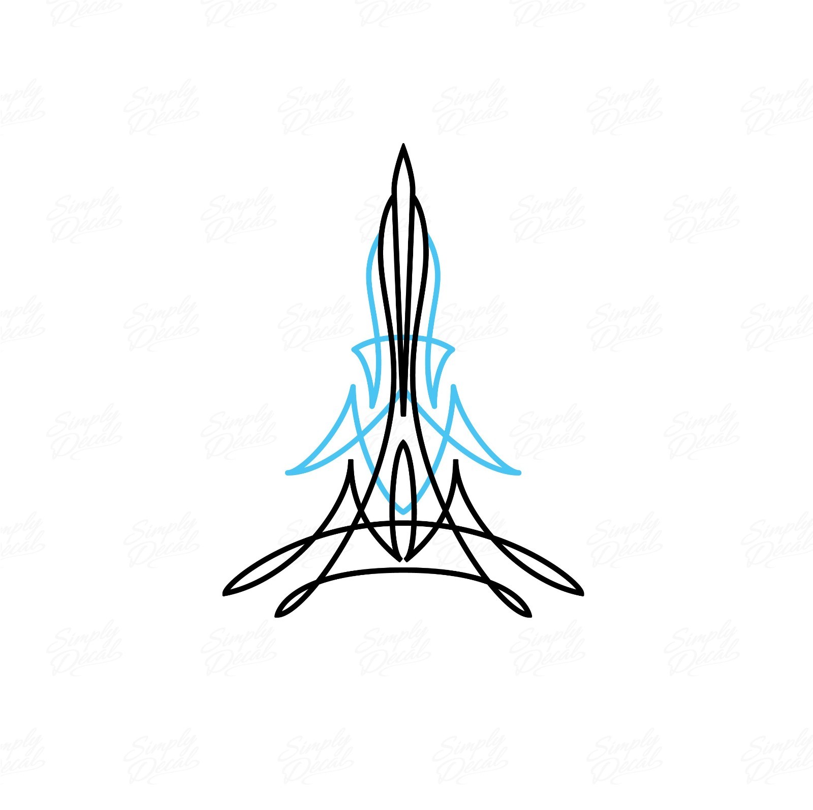 Hot Rod Pinstripe Decal – Vinyl Pinstripe Scrolls for Car Truck and Motorcycle