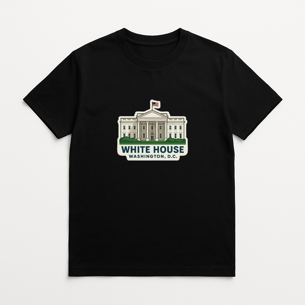 White House Washington DC Iron On Heat Transfer Vinyl HTV Die-Cut Symbolic