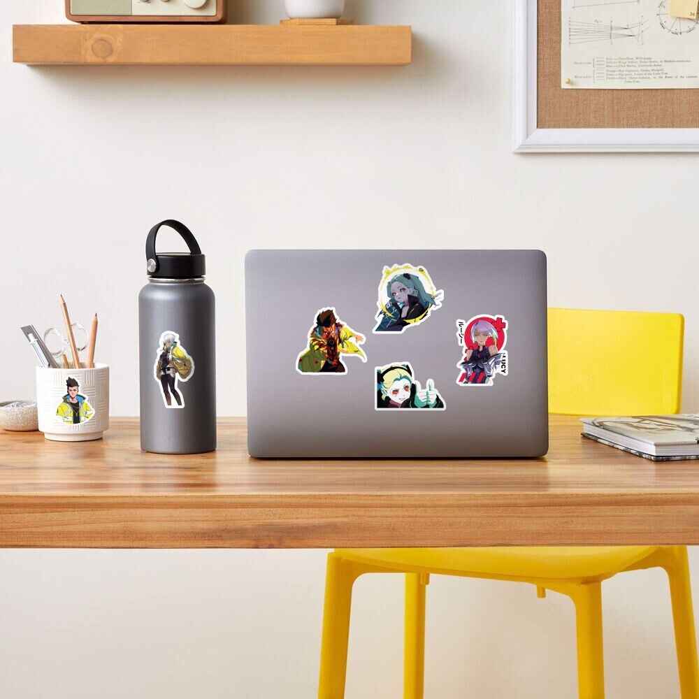 100Pcs Cyberpunk: Edgerunners Cartoon Sticker for Teens Girls Water Bottles