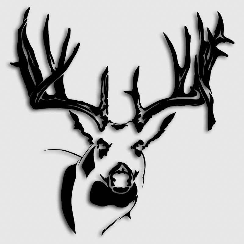 Whitetail Deer Decal Sticker Archery Hunting Drop Tine USA Bow Hunter Monster