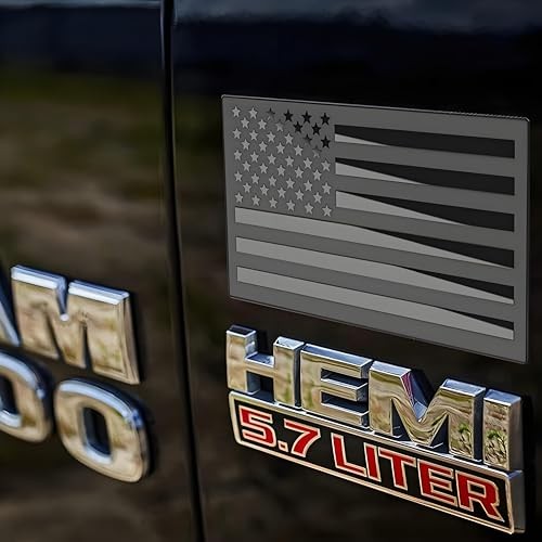 Metal American Flag Emblem Decal，American Flag Decal,for Car, Truck or Black