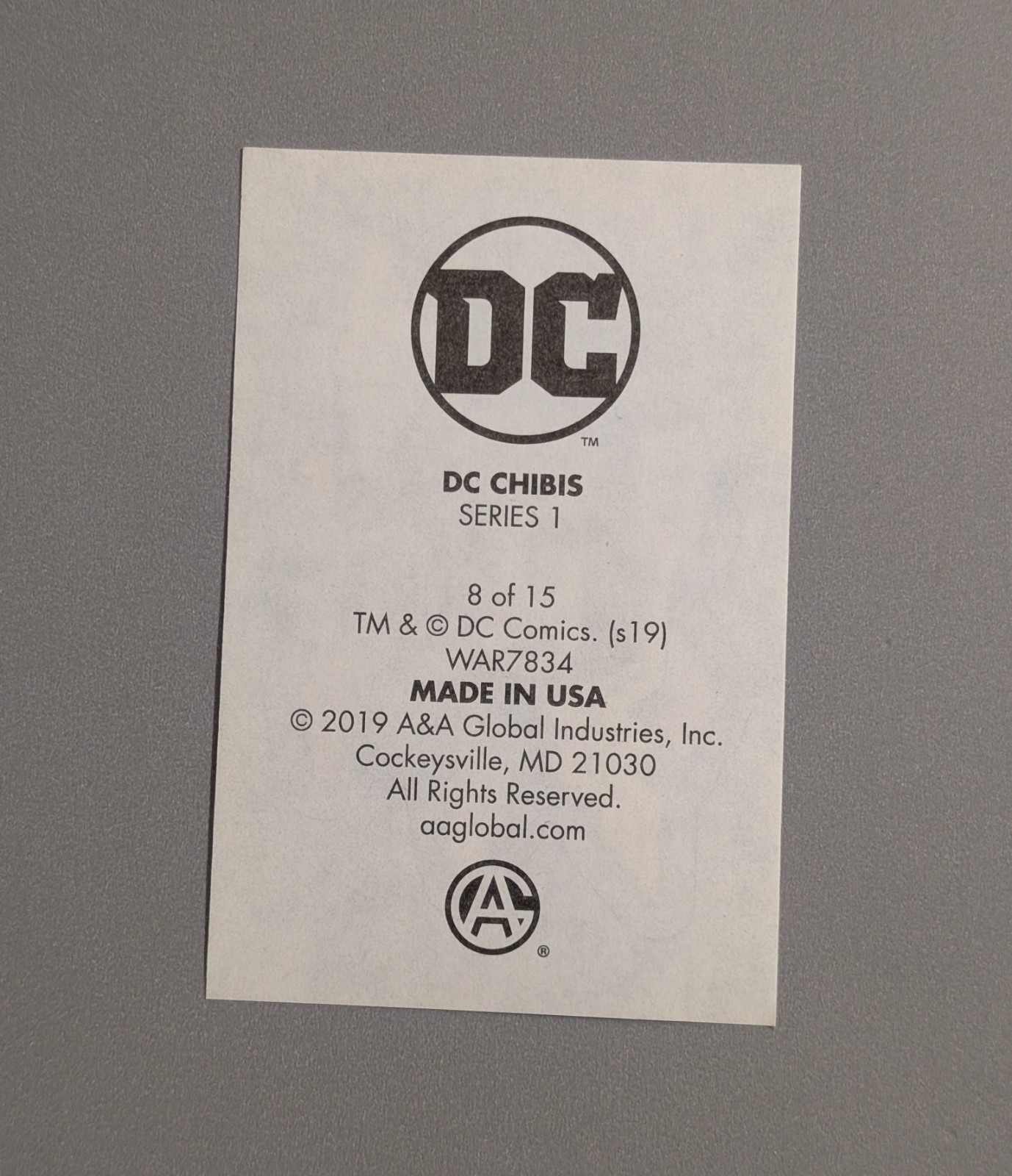 Wonder Woman Vending Sticker – 2019 DC Chibis Series 1 – Comic Superheroine