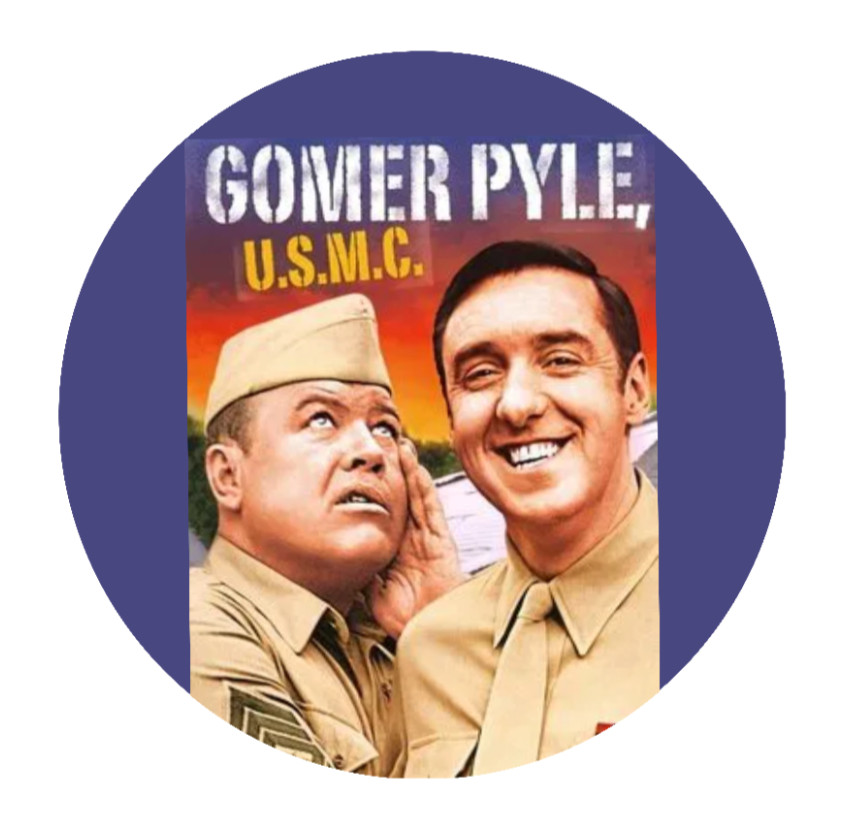 Gomer Pyle (Classic TV) 4" Vinyl Decal Car Truck Cooler Laptop Grill Smoker