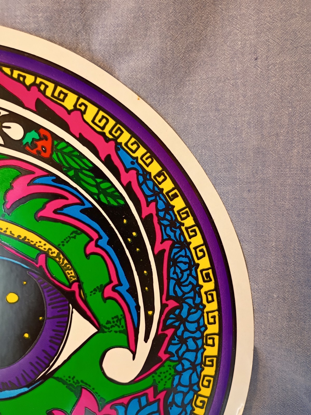 Vintage 12in Lisa Rain Psychedelic Eye Decal by Yujean Stickems -NOS-
