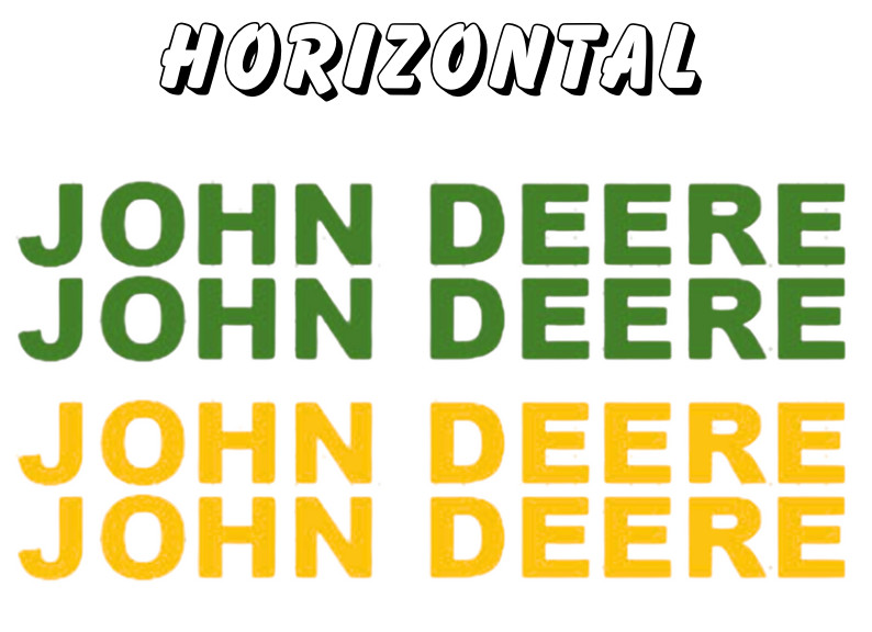 John Deere Lettering Premium Vinyl Decal /Sticker 2-Pack!