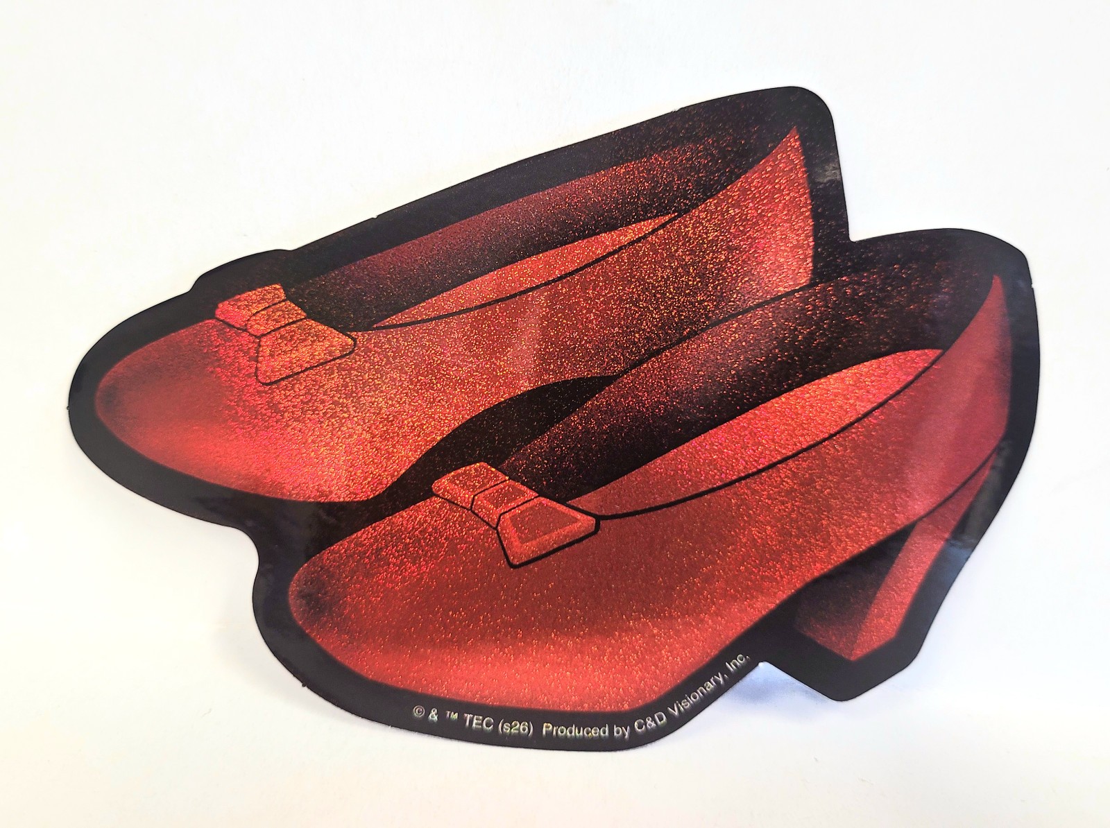 Stickers – C&D Visionary – The Wizard of Oz Ruby Slippers 5.5"x3.8" Glitter NEW