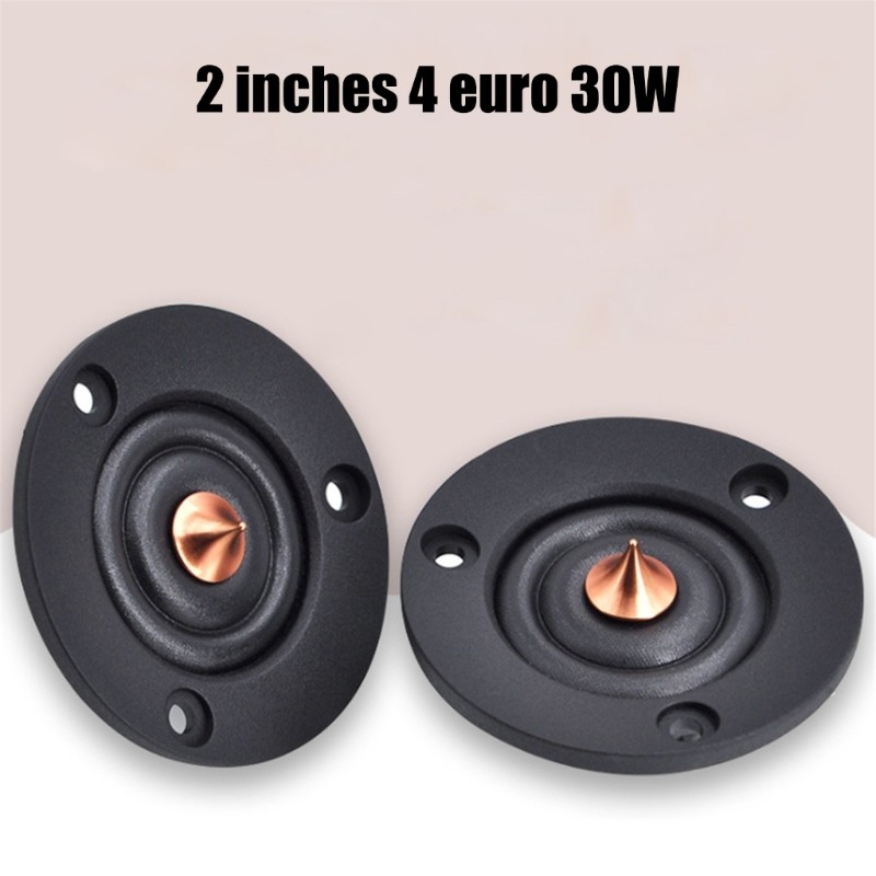 2PCS 2inch 30W Silk Dome Tweeters High Tone Speakers 4Ohm 4Ω Loudspeakers