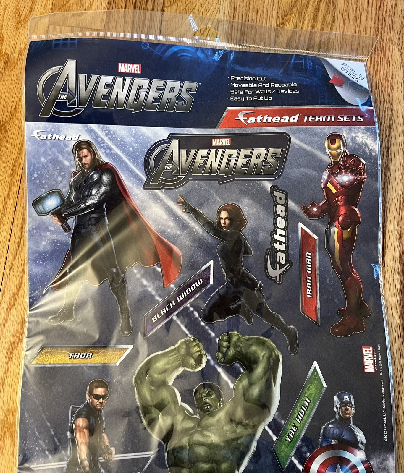 Marvel Avengers Fathead Team Decals Sealed Hulk Iron Man Thor