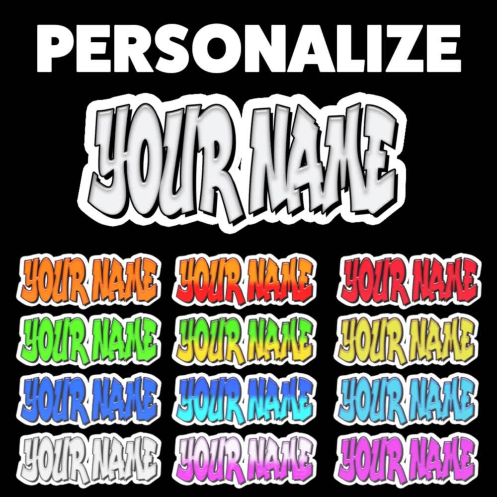 Custom Personalized Vinyl Graffiti Name Decal Sticker Car WHITE or YOUR CHOICE