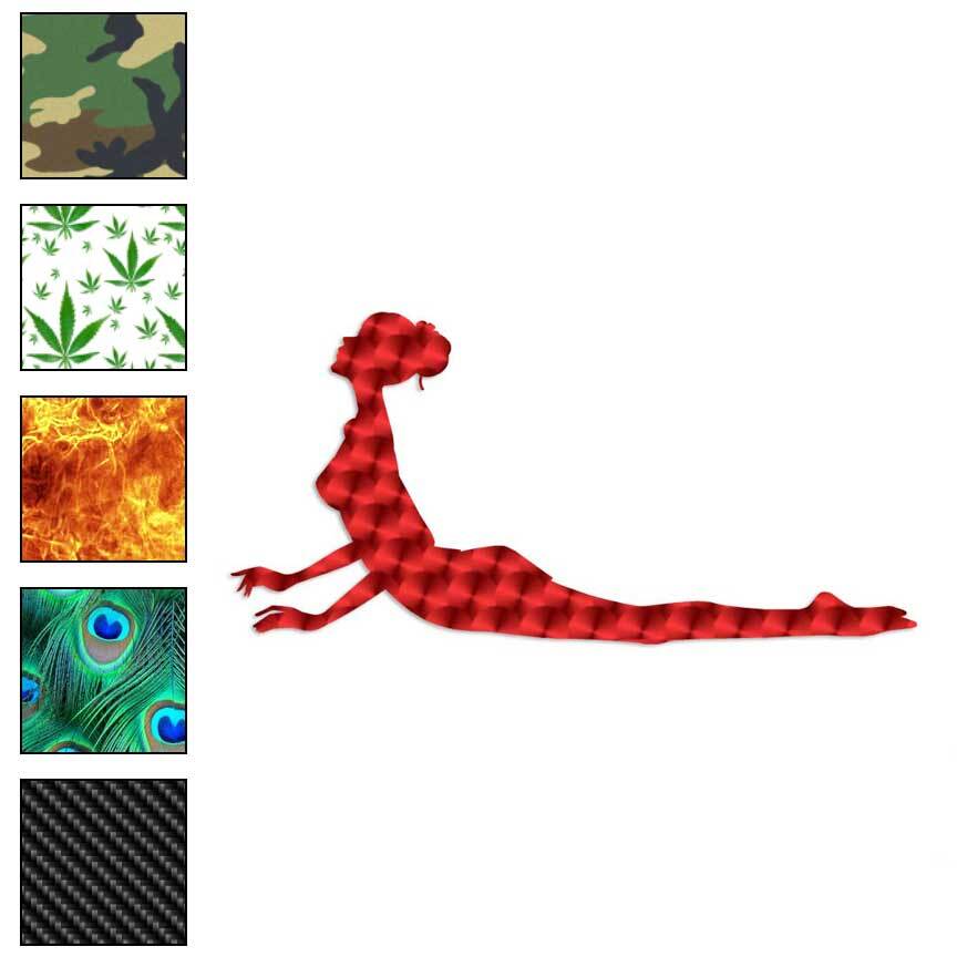 Yoga Upward Facing Dog, Vinyl Decal Sticker, 40 Patterns & 3 Sizes, #1164