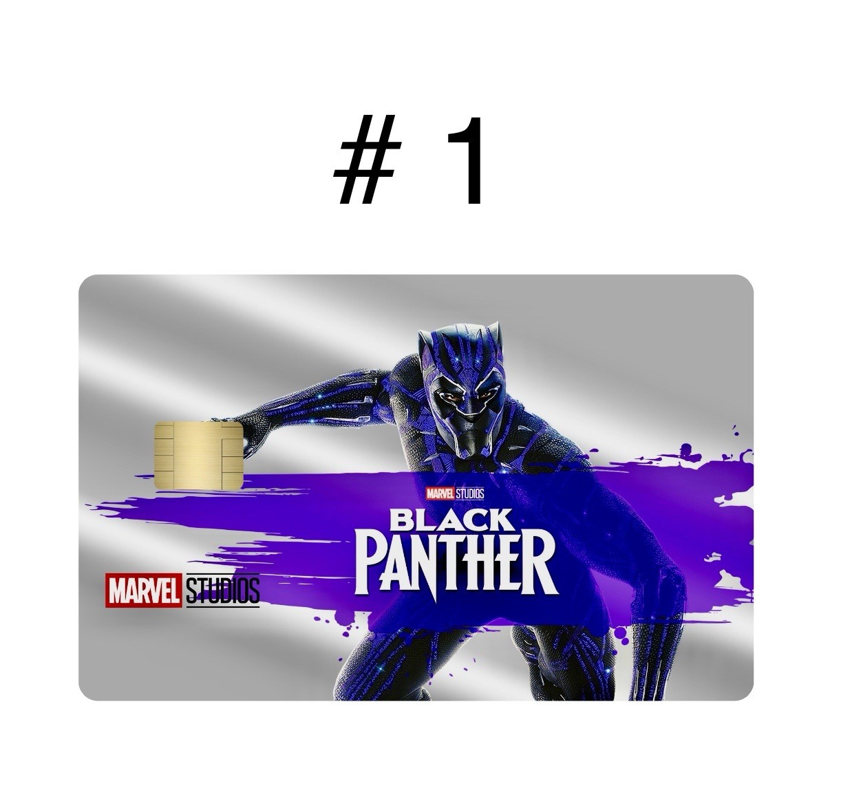 2 Black Panther Premium Print Bank Card Vinyl Skins Small Chip. Choose Any 2