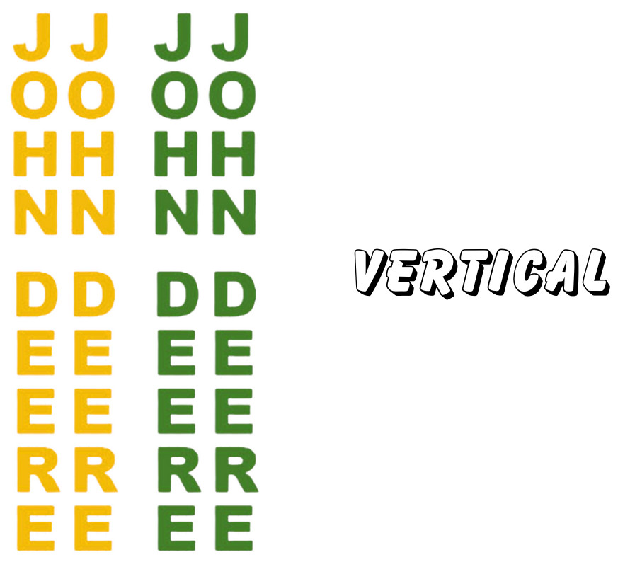 John Deere Lettering Premium Vinyl Decal /Sticker 2-Pack!