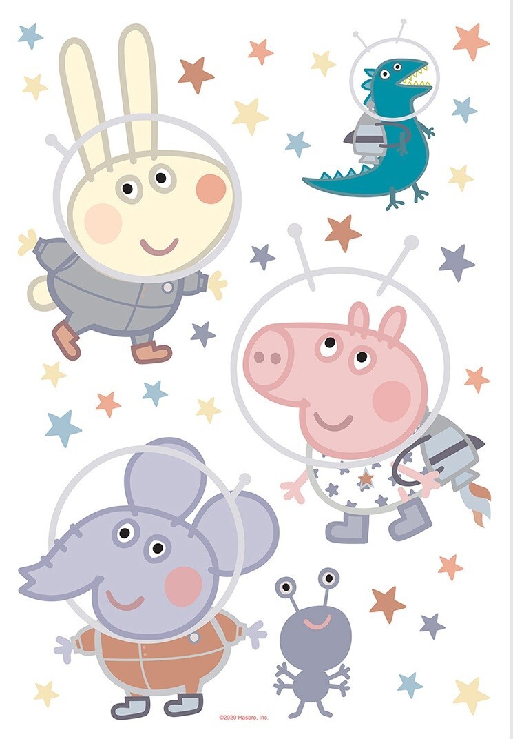 Peppa Pig Wall Stickers Set space KIDS ROOM 65×42.5 cm furniture decals toddler