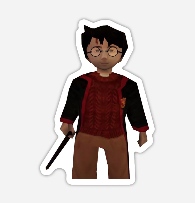 3" PS1 Harry Potter Sticker Hermoine Ron Weasley Wizards Hogwarts Matte Finish